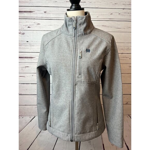Cinch Full Zip‎ Bonded Jacket Small MAJ9833001 Coat Gray Western Lined Womens - Picture 1 of 12